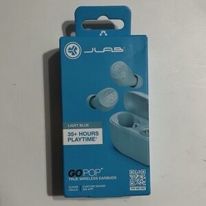 JLab Go Air Pop True Wireless Bluetooth Earbuds - Light Blue